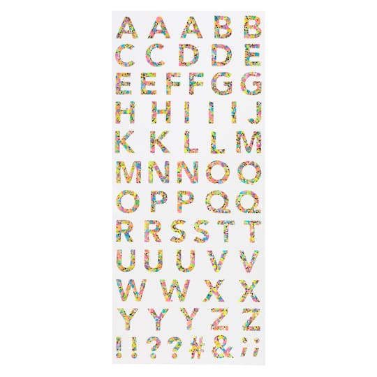 12 Pack: Bright Confetti Alphabet Stickers by Recollections™